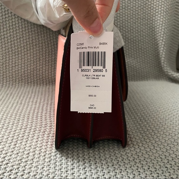 Coach Beat Shoulder Bag Colorblock with Rivets NWT - Picture 6 of 11